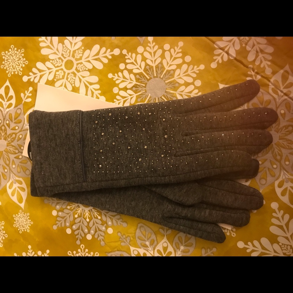 Rhinestone Laced Gloves